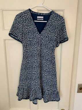 Urban Outfitters Blue and White Polka Dot Short Dress